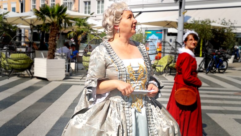 Maria Theresia höchstpersönlich in St. Pölten, © vienna-city-guide.at Maria Theresia höchstpersönlich in St. Pölten, © vienna-city-guide.at