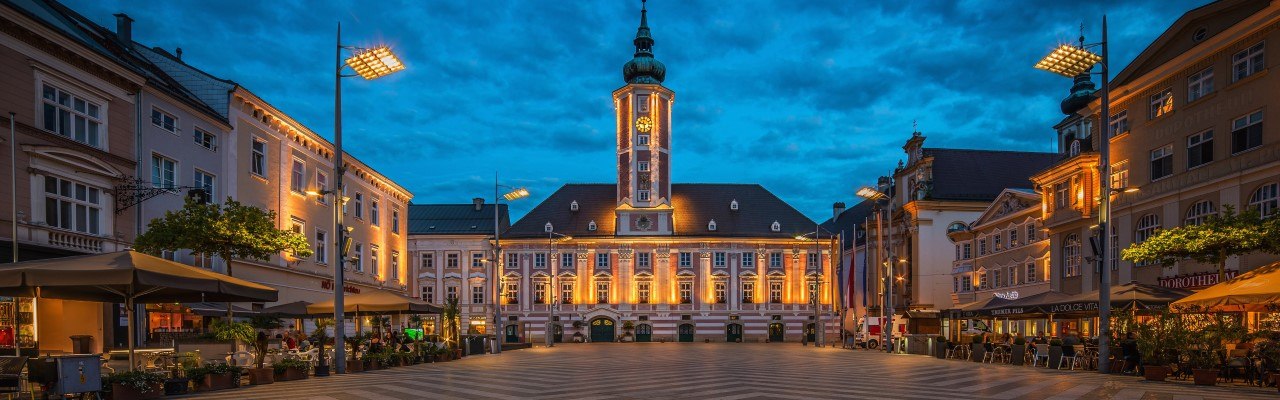 Abendstimmung Rathaus St. Pölten, © Sepamedia