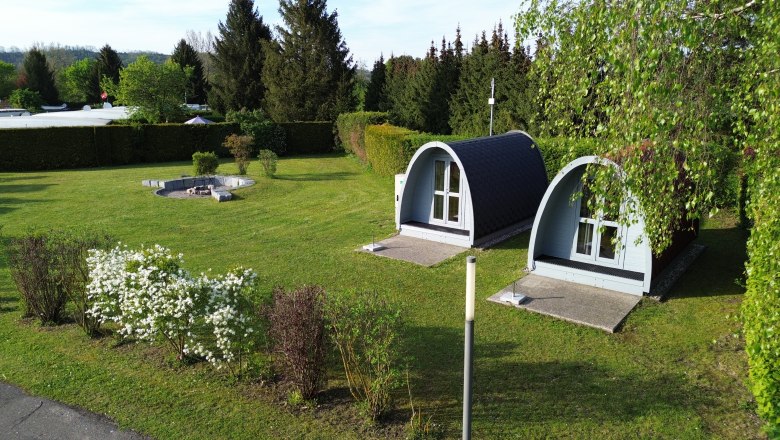 Our camping pods, © Lukas Winter