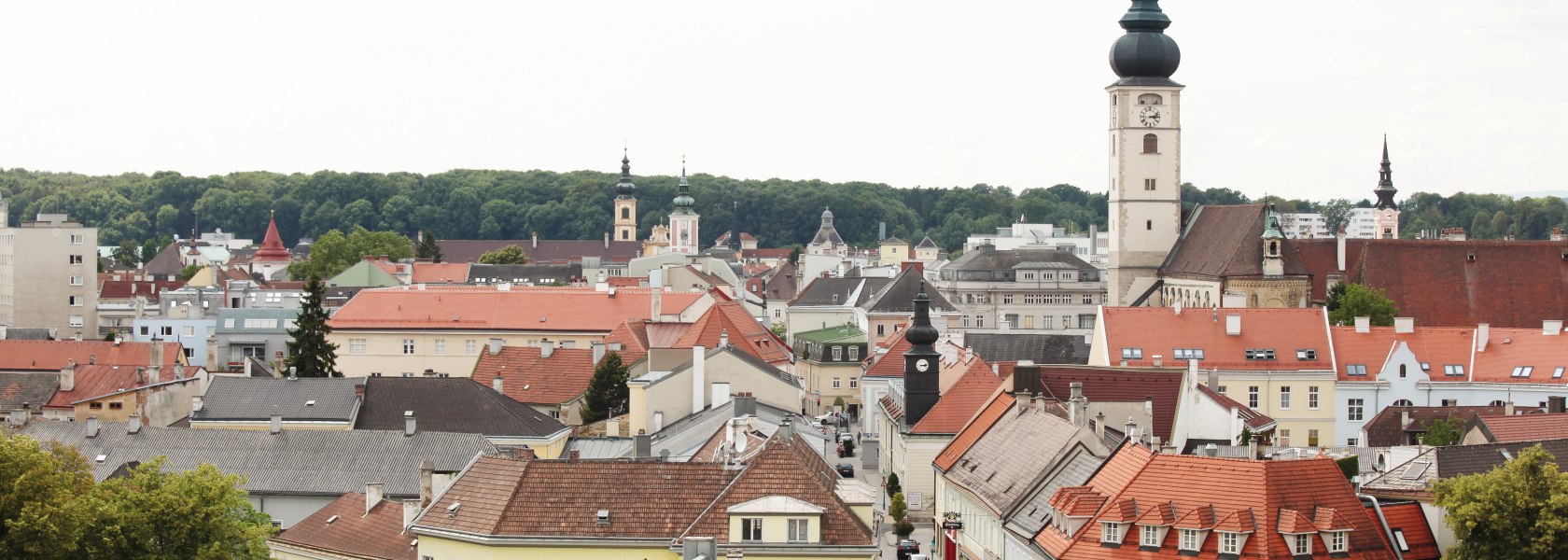 Blick über die Innenstadt St. Pöltens