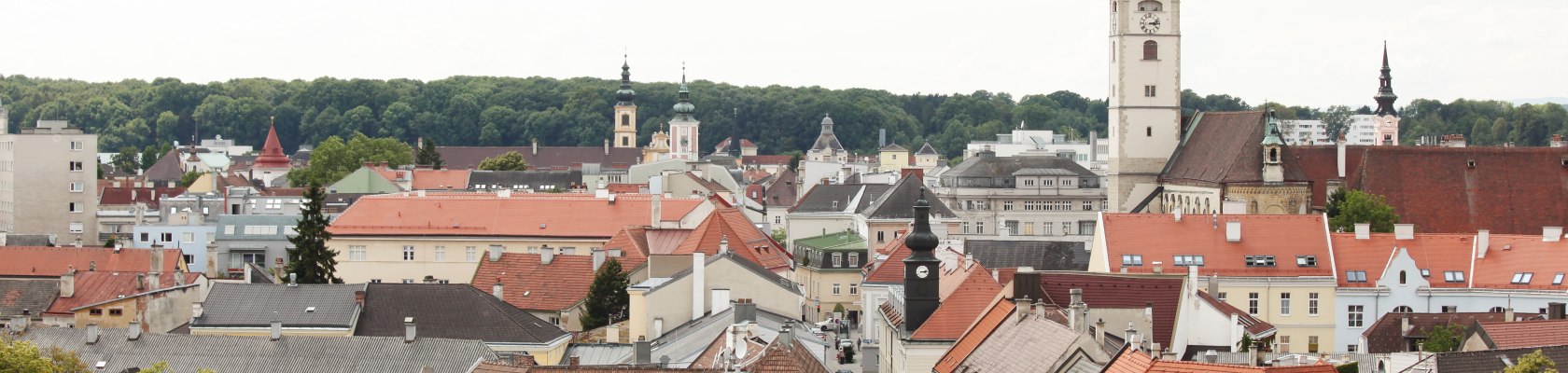 Blick über die Innenstadt St. Pöltens