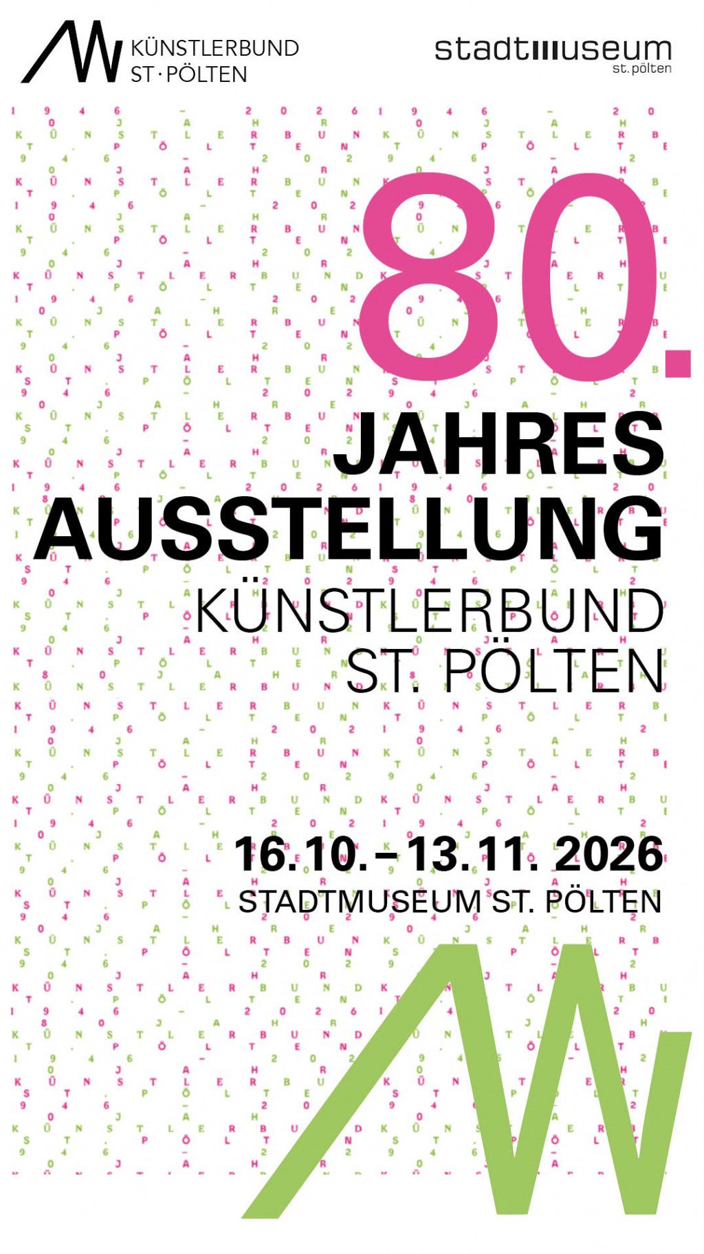Plakat der 80. Jahresausstellung des Künstlerbundes St. Pölten